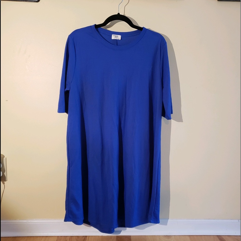 Royal Blue Solid Game Day Dress